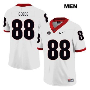 Men's Georgia Bulldogs NCAA #88 Ryland Goede Nike Stitched White Legend Authentic College Football Jersey JER5054VZ